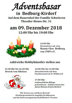 Adventsbasar in Kirdorf