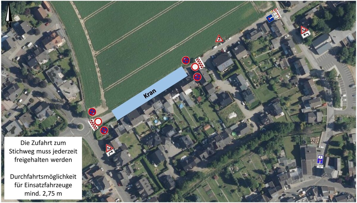 Vollsperrung Burgstraße VZ-Plan