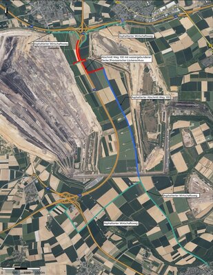 Infokarte Tagebau Radweg / Nord-Süd-Verbindung