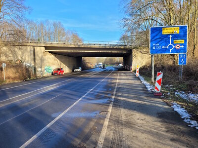 Pressemitteilung Zufahrt zum Kreisverkehr an der A61 aus Richtung Pütz gesperrt (2)